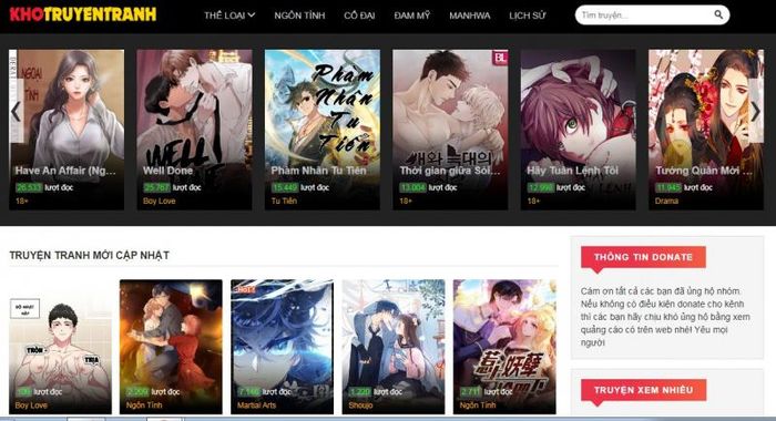 Truyện Full: Nền tảng đọc truyện chữ online đa dạng thể loại cập nhật liên tục