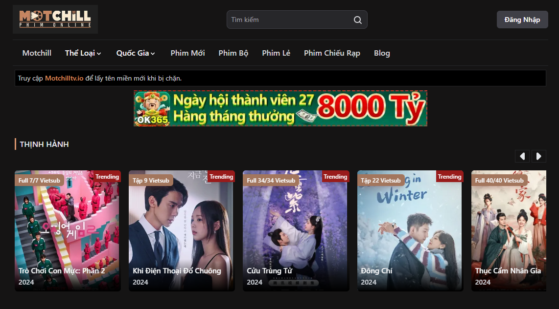 Trải nghiệm MotchillTV: Kênh xem phim trực tuyến với kho tàng đồ sộ